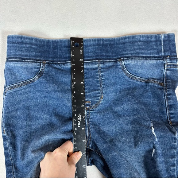 Old Navy Dark Blue Distressed Jeggings - Picture 8 of 11